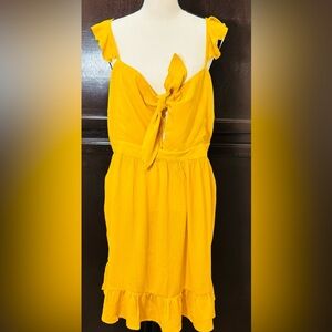 Vibrant Yellow Sleeveless Dress